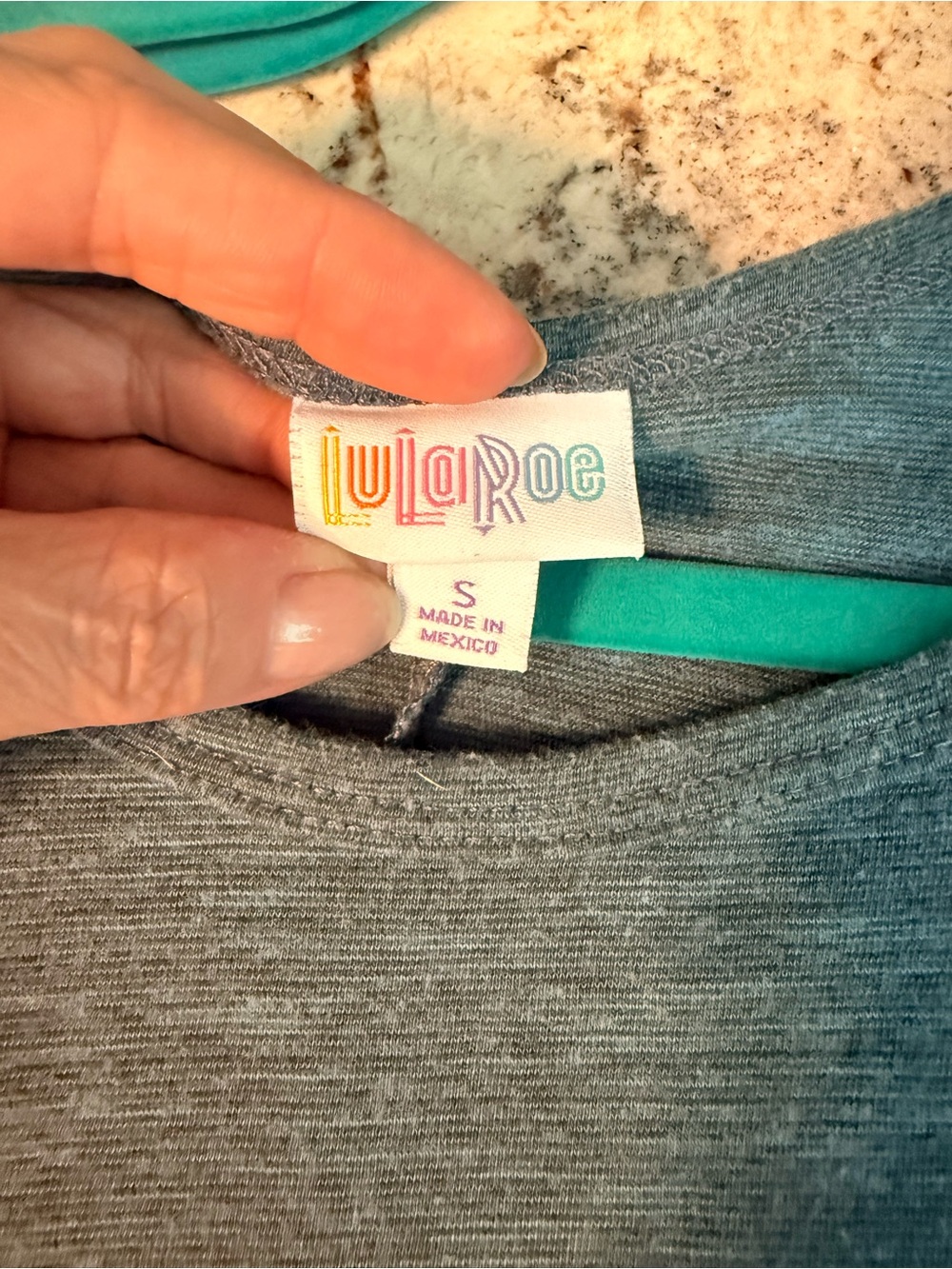 LuLaRoe Heather Gray Carly Dress - Small